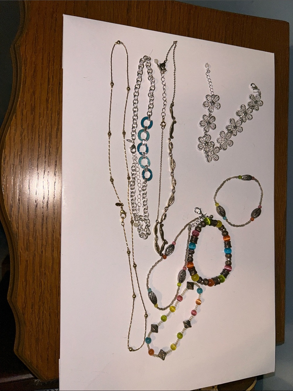 Multicolor Beaded Layered Necklace Set for Women